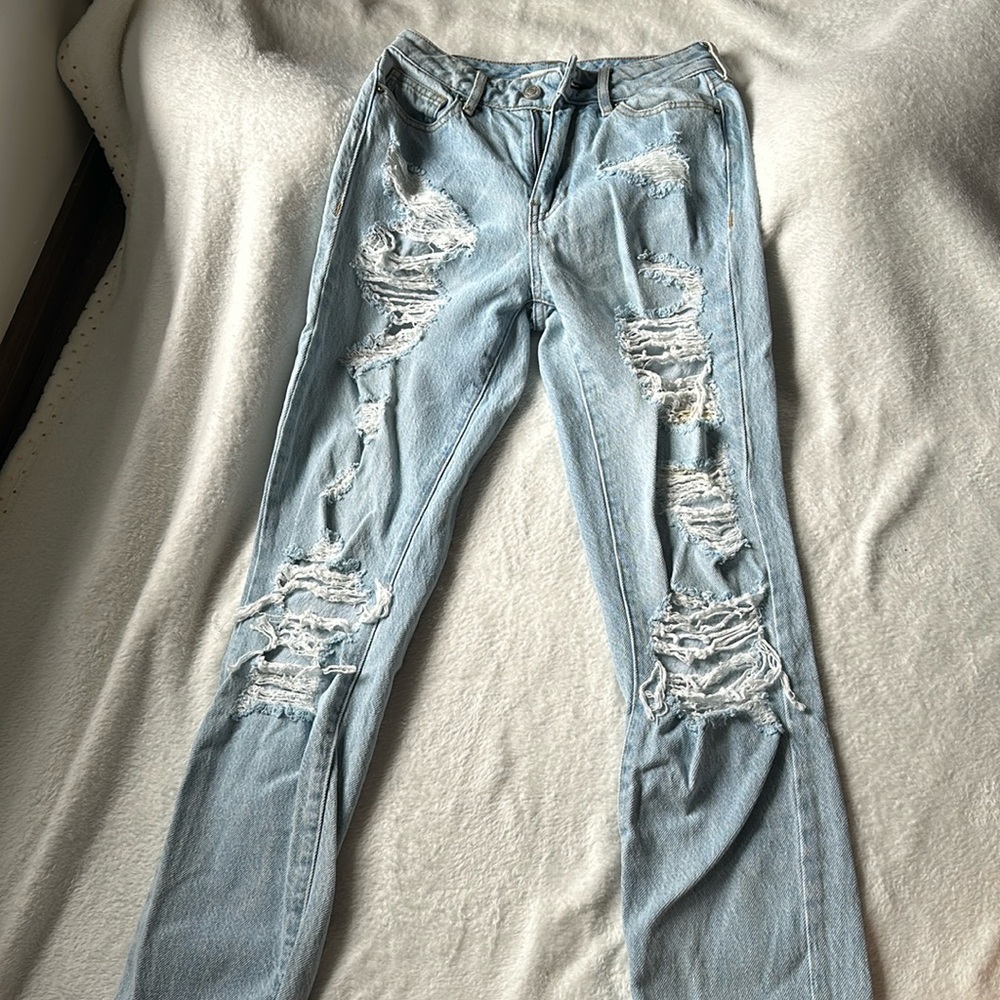 🫐 2 FOR $35!! Pacsun light wash destroyed jeans